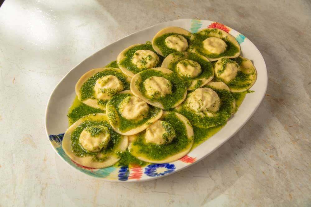 Pesto Soslu Ravioli