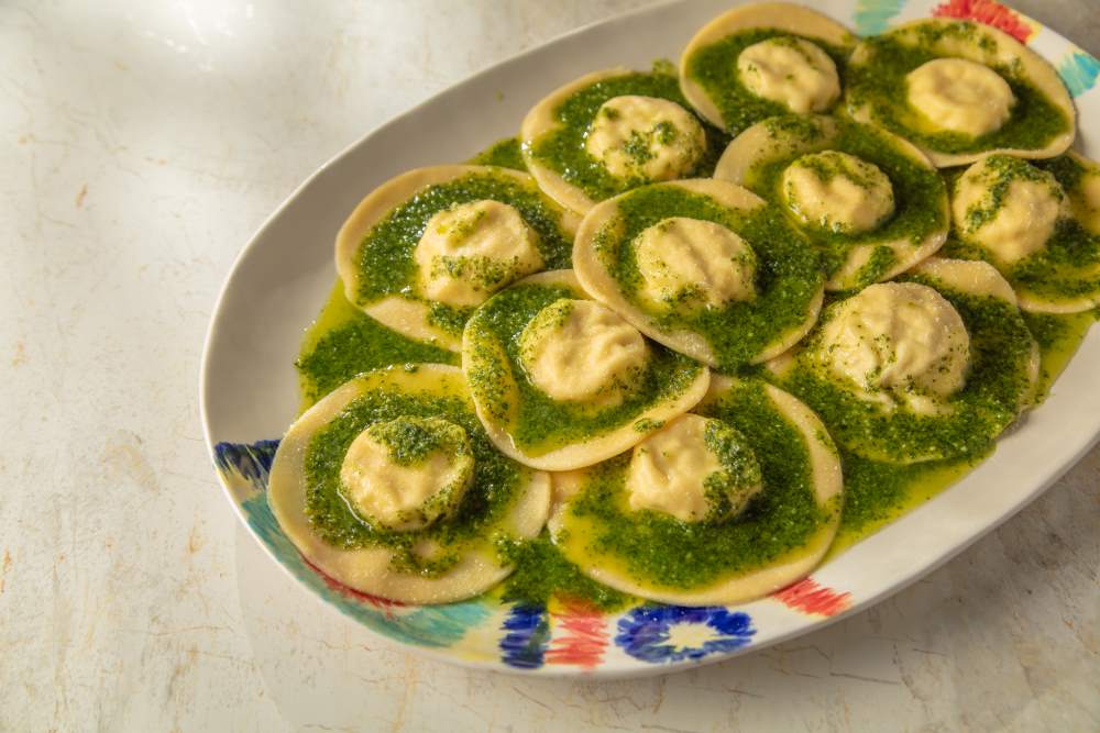 Pesto Soslu Ravioli